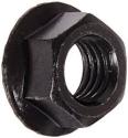 Black Zinc Plated Steel Serrated Flange Lock Nuts